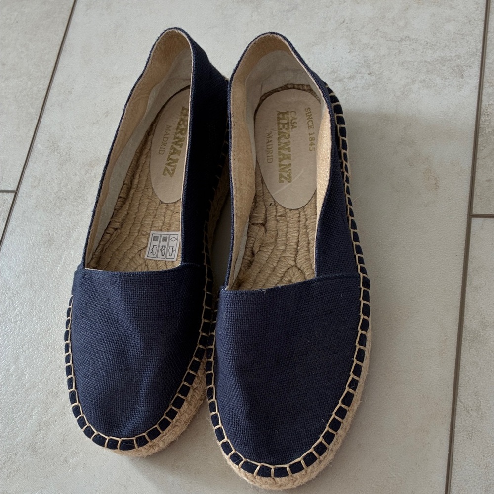 Casa Hernandez Navy Espadrilles for Women Made in Madrid